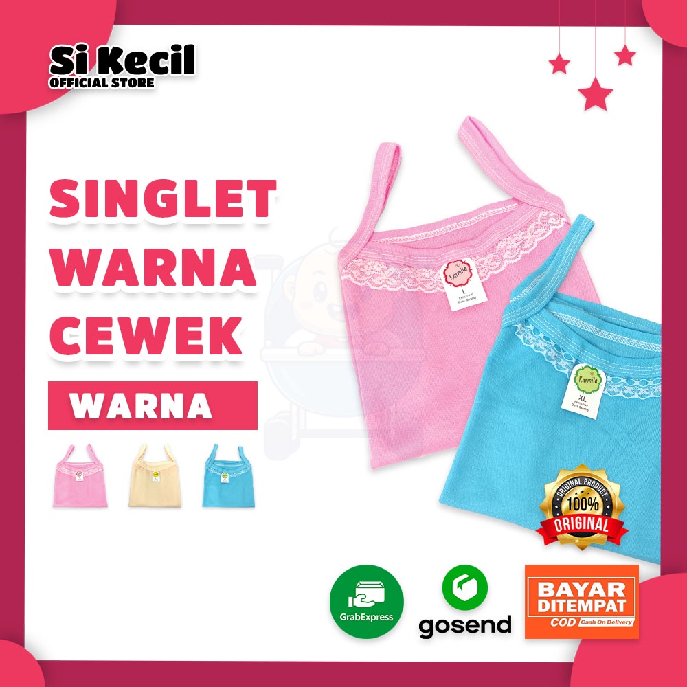 Singlet Remaja Perempuan Renda Wanita Bahan Kaos | Singlet Remaja Putri | Kaos Dalam Renda Anak Pere