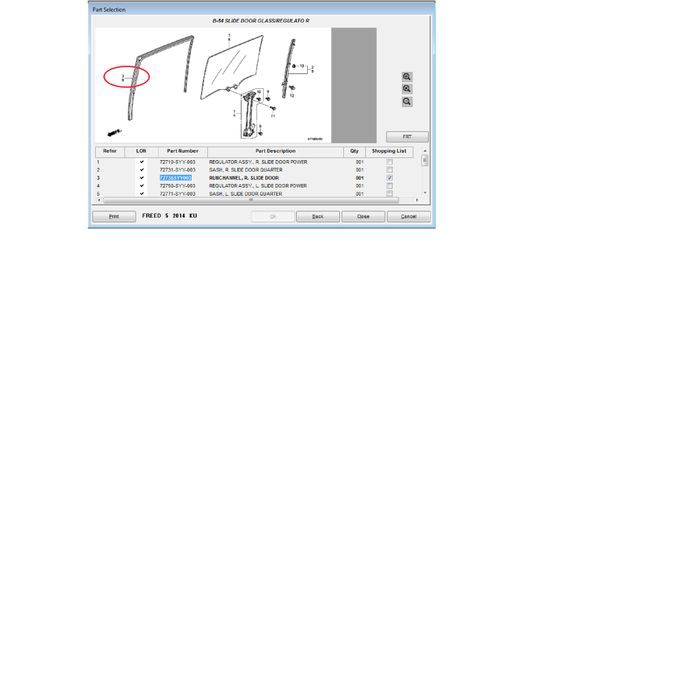 Karet Kaca / Chanel Kaca Pintu Belakang  Freed