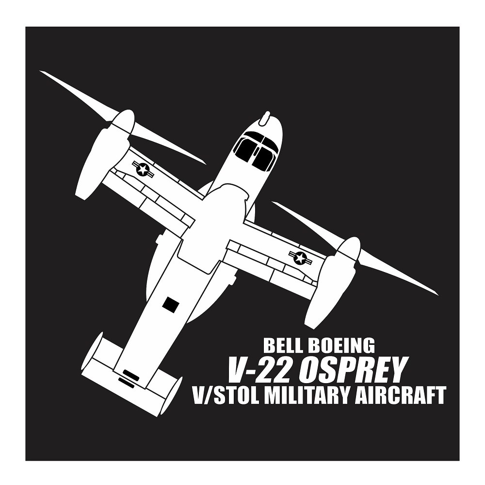 Bell Boeing V-22 Osprey V/STOL Military, Cutting Sticker