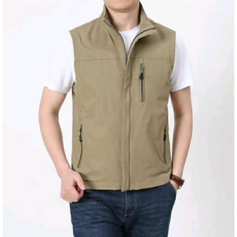 rompi pria - rompi katun - rompi vest motor pria - rompi kerja lapangan