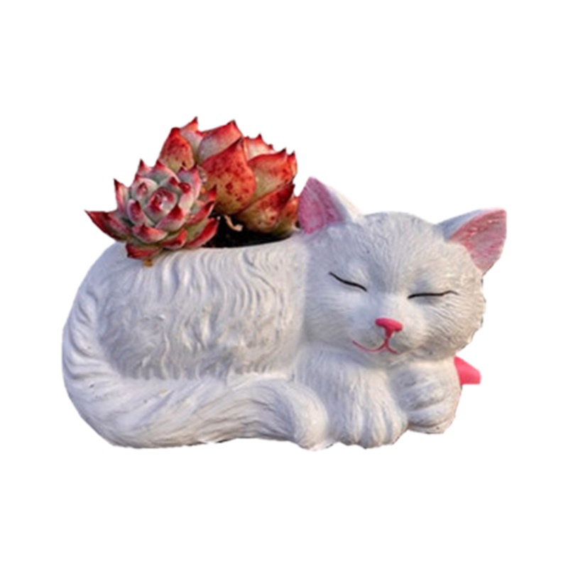 Siy Cetakan Pot Bungatanaman Bahan Silikon Desain Kucing Untuk Dekorasi Diy