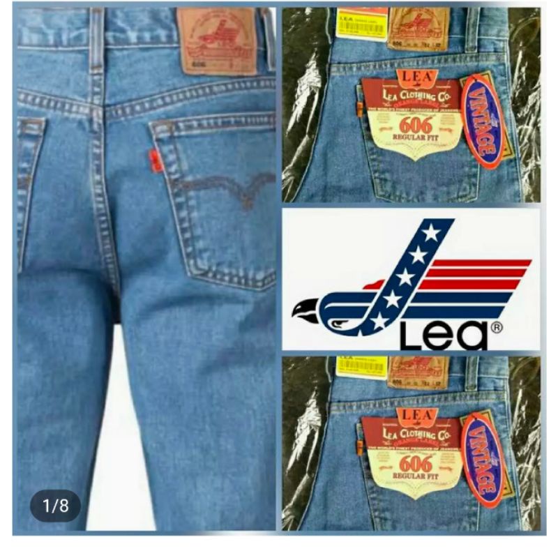 Celana Jeans Pria Lea Standar Reguler Premium 28 Sampai 38 Bisa Cod