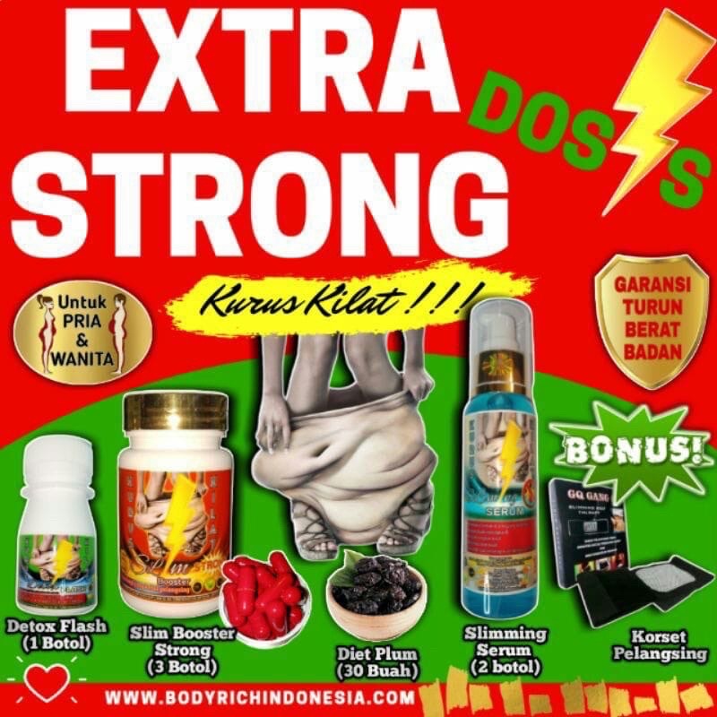 KURUS KILAT PAKET EXTRA STRONG SLIM BOOST Pelangsing Ampuh Penurun Berat Badan No Herballife Obat Diet Herbal