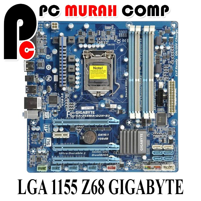 Mainboard Intel Socket 1155 GA-Z68MA-D2H-B3 GIGBAYTE