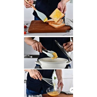 Trend-11 in 1 Silicone Utensil Set 11pcs Peralatan Spatula Silikon Sutil