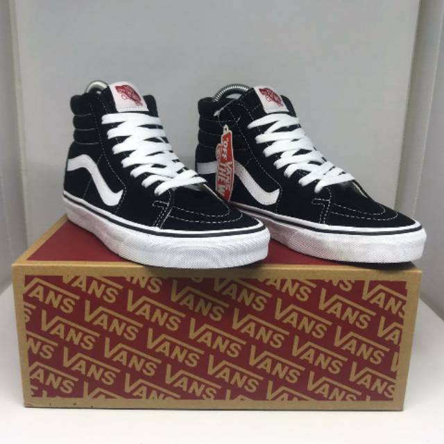 Vans Sk8-Hi Black/White 
Original Resmi Navya