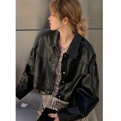 kemeja leather crop model Levis pendek untuk wanita