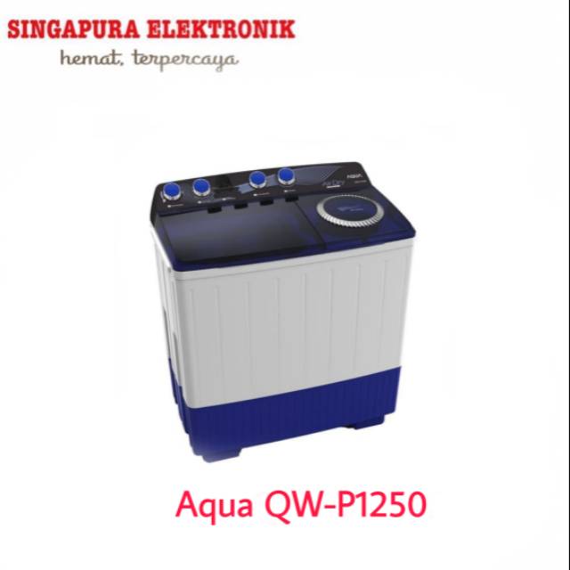 Aqua mesin cuci 2 Tabung 12kg QW-P1250