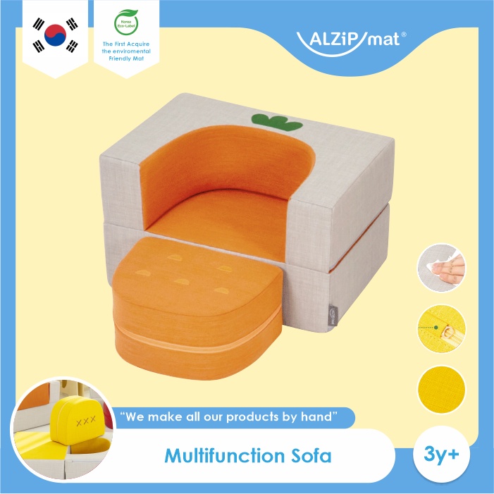 ALZiPmat YamYam Sofa - Carrot / Sofa Anak