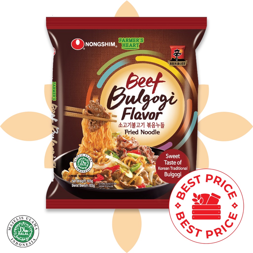 NONGSHIM - BEEF BULGOGI FRIED NOODLE RAMYUN - 105 GR