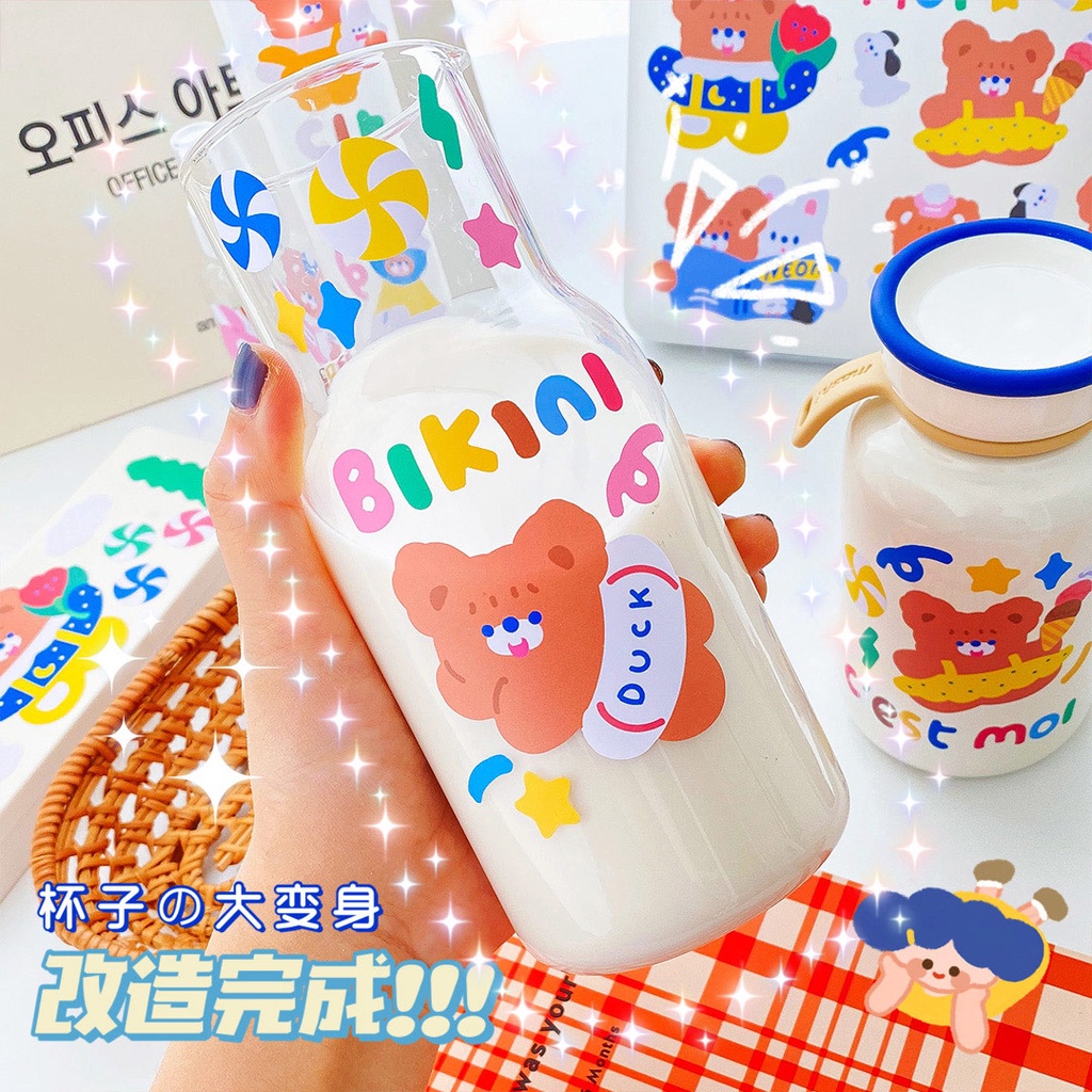 Milkjoy Cake Bear Big Diary Deco Stickers