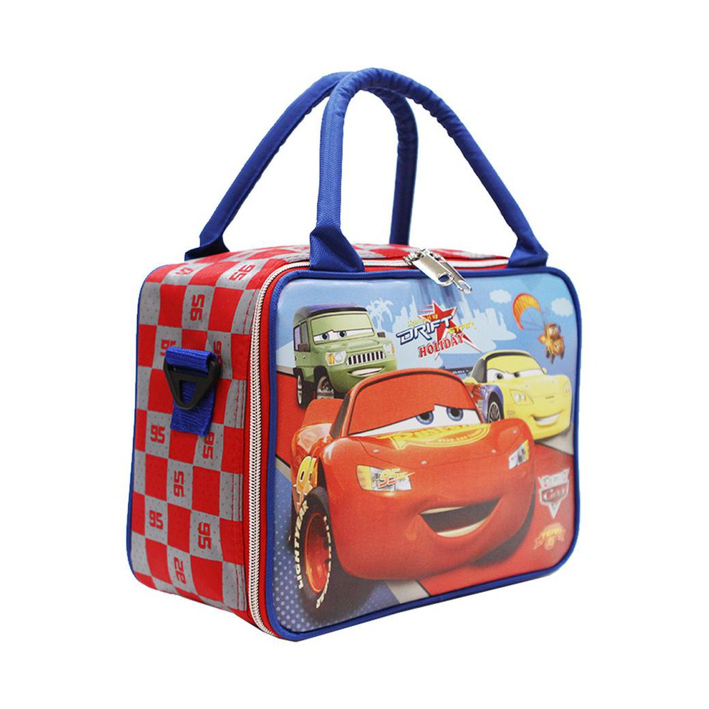 Tas Travel Tas Travel Mini Motif Cars Tali Selempang Biru Travel Karakter Anak & Dewasa
