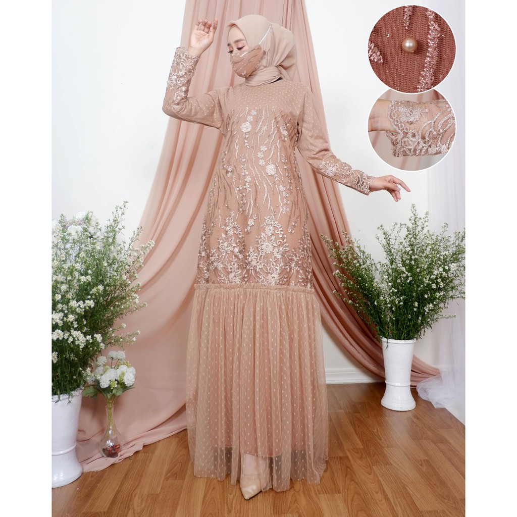 Realpict Nadira Dress / Gamis / Kebaya / Kebaya Modern / Dress / Kebaya Wisuda / Baju Kebaya Modern