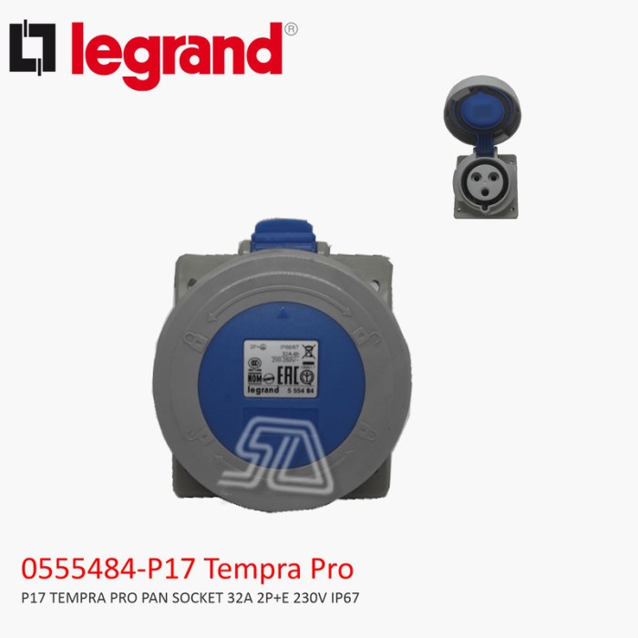 Jual LEGRAND P17 IP67 TEMPRA PRO PAN SOCKET 32A 2P+E 230V | Shopee ...