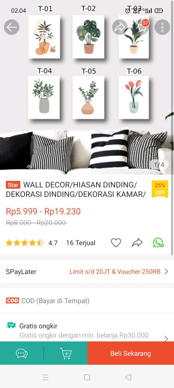 Wall Decor/hiasan Dinding/dekorasi Dinding/dekorasi Kamar/dekorasi Aesthetic Murah Art 33