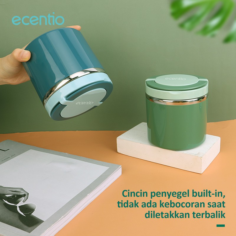 ecentio 630ml Stainless steel Cangkir sup/Tahan Panas Lunch Box /Tetap hangat Kotak Makan Bekal Sup termos makanan