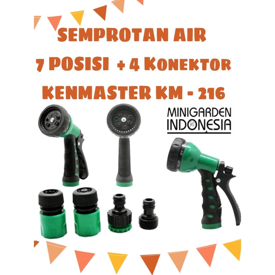 SEMPROTAN AIR 7 POSISI + 4 KONEKTOR KENMASTER KM 216 ALAT SIRAM TAMAN