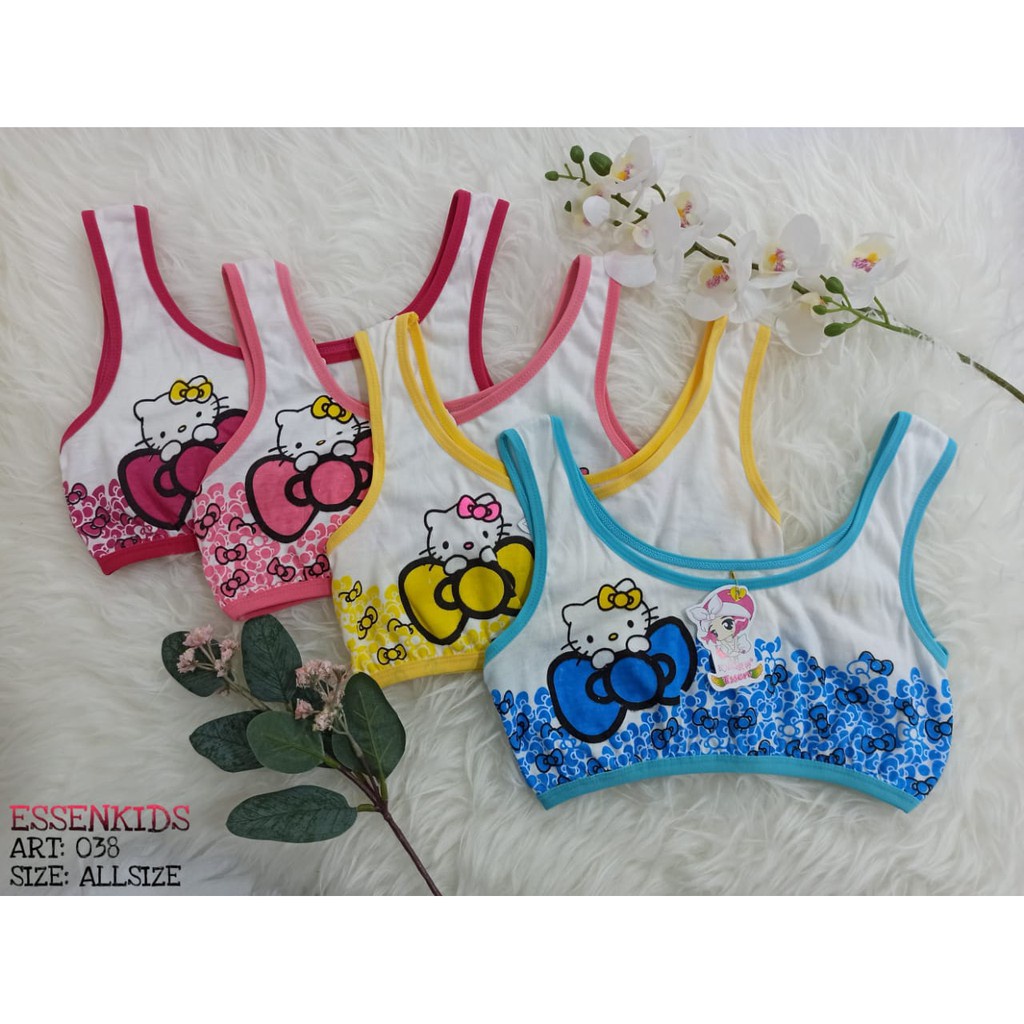 ESSEN | Miniset Anak Perempuan / Cewek Miniset Tali Besar / Motif HELLO KITTY / Bahan LEMBUT