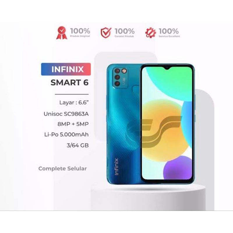 INFINIX SMART 6 PLUS Ram 3GB internall 64GB