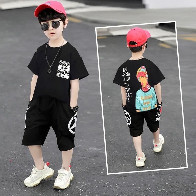 Promo !! Setelan  baju anak cowok keren / setelan karohs is the for thug ukuran 1-3 tahun / Setelan anak import trendy