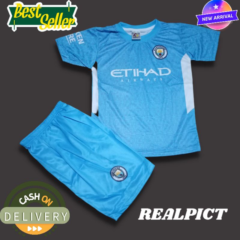 baju bola anak manc Citi printing size 5-12 thn