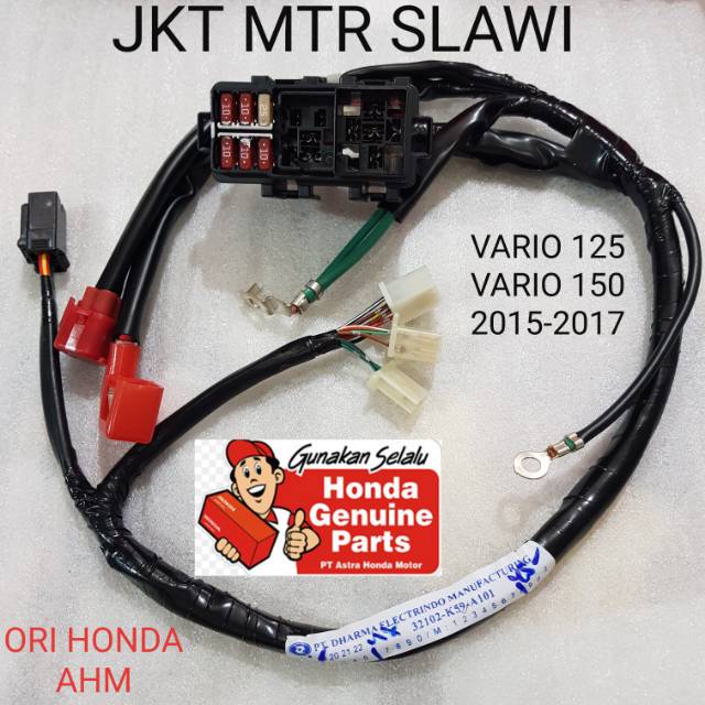 32102-K59-A10 Kabel baterai bagian aki sub harness, kabel aki, kabel sikring,kabel battery vario 125 dan vario 150 led 2015-2017 ori Honda