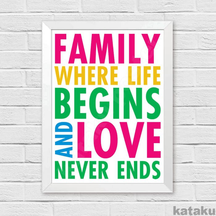 Home Decor Inspiratif - FAMILY #3 - Pigura Dekorasi Dinding Rumah.