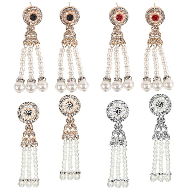 Anting Tusuk Gantung Desain Flapper Gatsby 20s Gaya 1920an Untuk Wanita