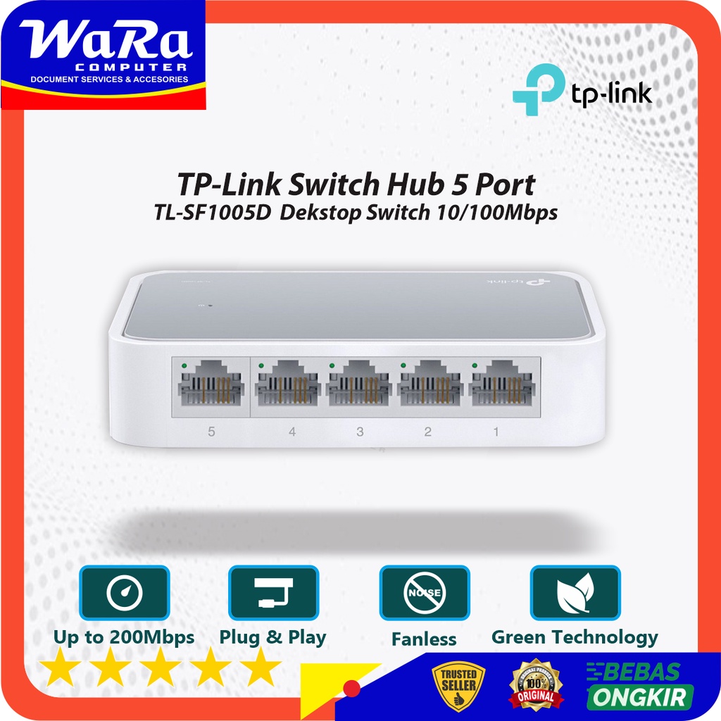 Jual Switch LAN HUB 5 Port & 8 port TPLink TLSF1005D / SF1008D 10