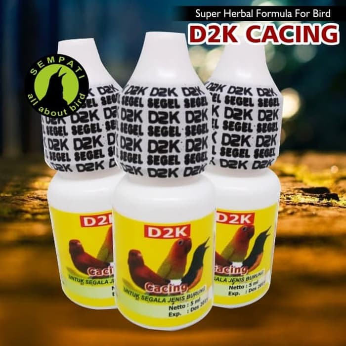 CACING D2K OBAT BURUNG SAKIT CACINGAN UNTUK BURUNG LOVEBIRD KACER DLL