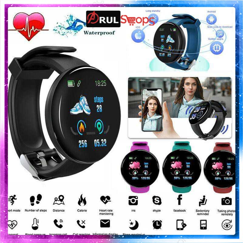 ARS - SKMEI Smartwatch Sport Fitness Tracker Heart Rate Blood Oxygen - D18