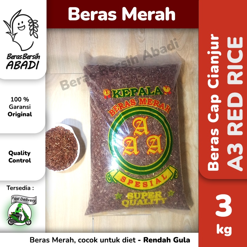 

Beras Merah Cianjur Original 3kg, Cap Kepala Spesial Super Quality AAA