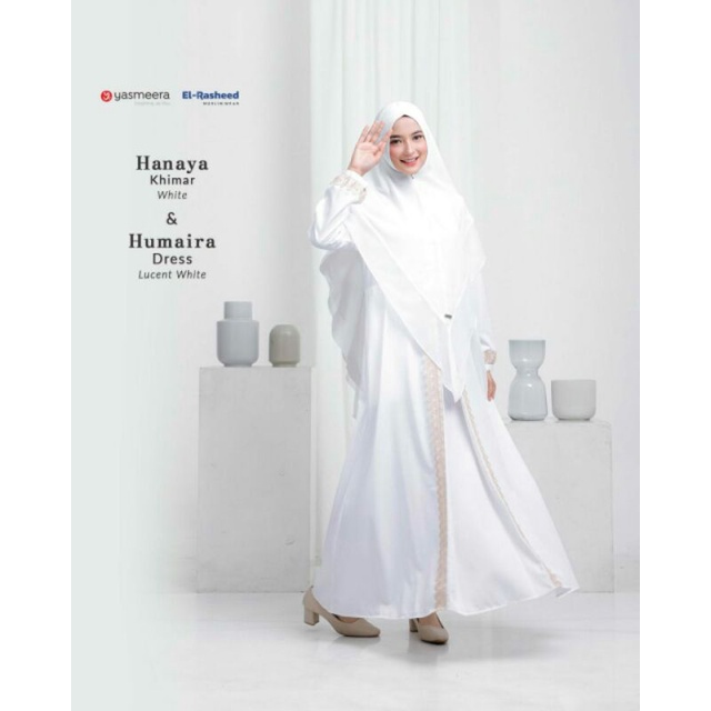 READY Gamis Hitam Putih Humaira by Yasmeera El Rasheed