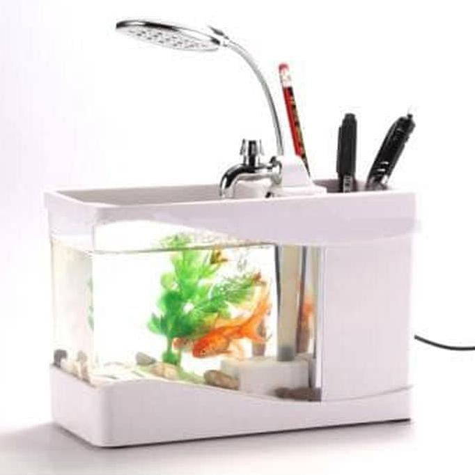 PAKET HEMAT Aquarium Mini USB Lileng-918 Akuarium Ikan Akuarium Portable