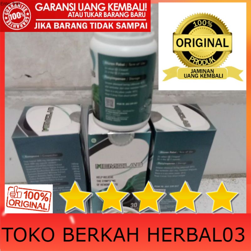 100% ASLI HEMOLAB 100% Asli Original Obat  Wasir sudah BPOM RI