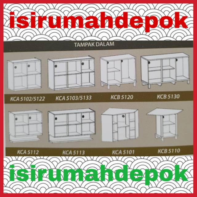 Kitchen Set Dinding Gantung Tembok Atas 3 Pintu Modern Minimalis KCA 5103