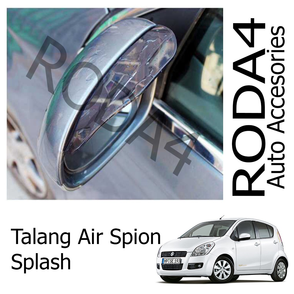 Talang Air / Mika Pelindung Spion Mobil dari Hujan (1 Set Isi 2) Splash