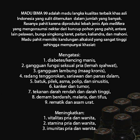 Bima Madu Hitam Pahit Super