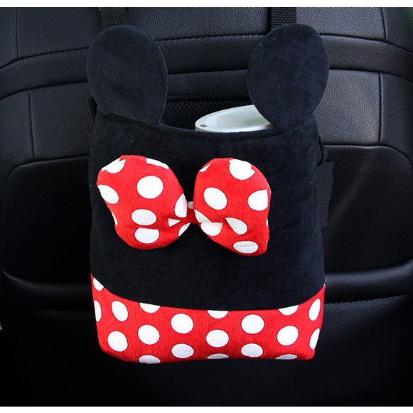 Mickey Mouse Brown Hello Kitty Tas Multi fungsi Minuman Makanan Tempat Sampah Gantung jok Mobil