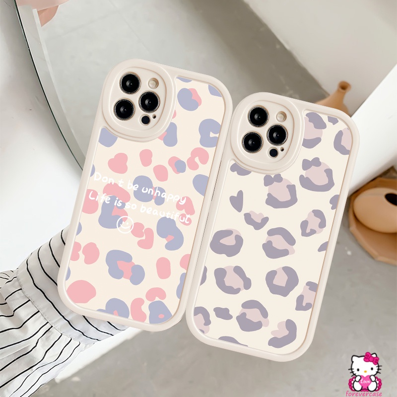 Case Motif Leopard Untuk OPPO A5S A57 2022 A96 A5 A9 2020 A12 A3S A16K Reno 7Z 4 5F 5 7 4F 6 A76 A16 A15 A95 A73 A54 A53 A33 A5 A16 Casing Belakang Soft Case Bahan Tpu Desain Print Untuk Iphone