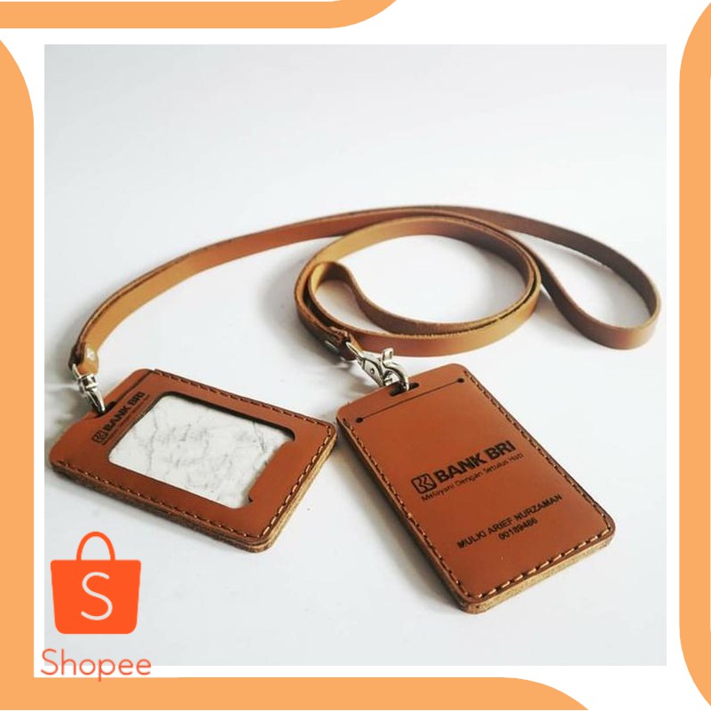 

Unik parts ID Card Holder Kulit Asli Handmade Strap Non Motif CRAFT 002 2 Limited