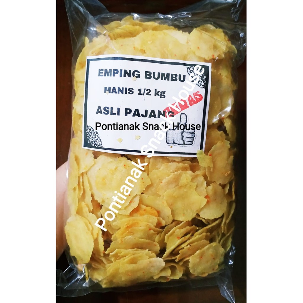 

Emping Mini Bumbu Khas Pajang Pontianak - Pedas Manis - Manis