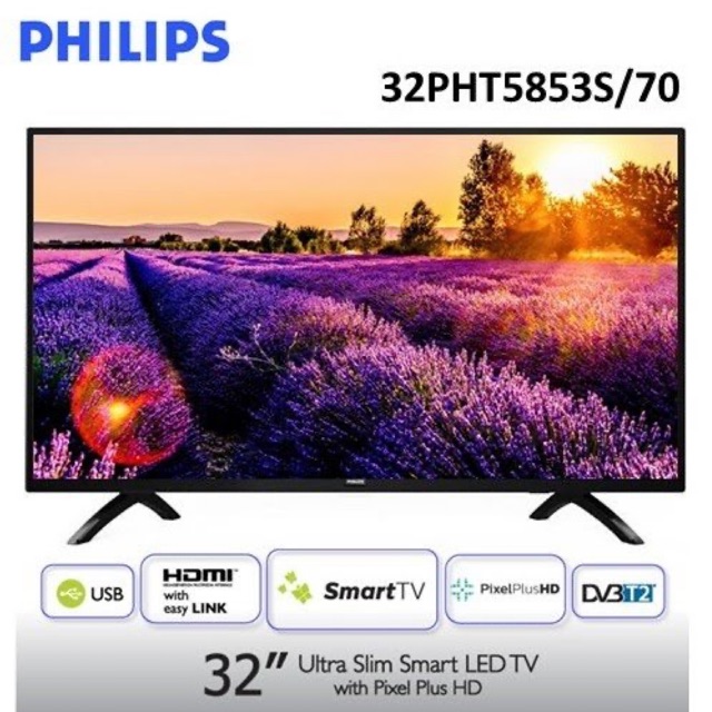 Smart led tv Philips 32 inch 32PHT5853S digital tv