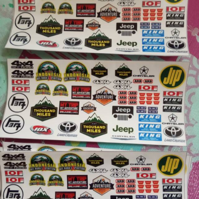 stiker rc adventure dasar transparant