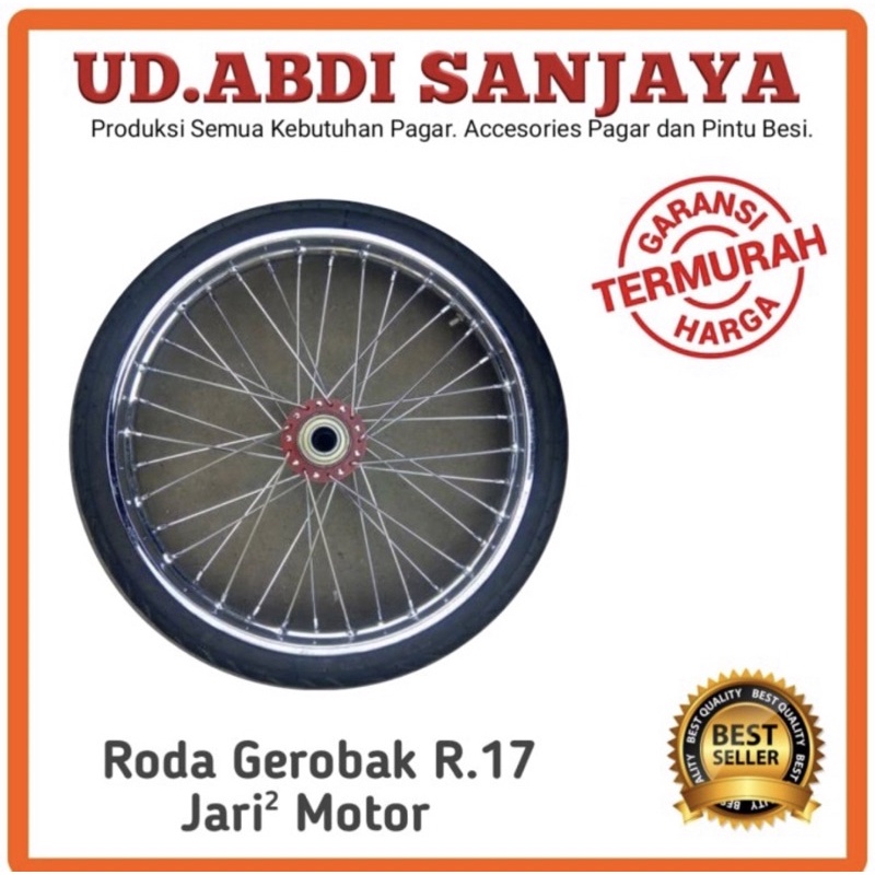 Roda gerobak ruji motor R17 plus As roda