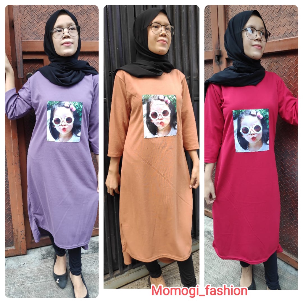 MOMOGI-MIDI DRESS KARAKTER / LONG TUNIK ALL SIZE