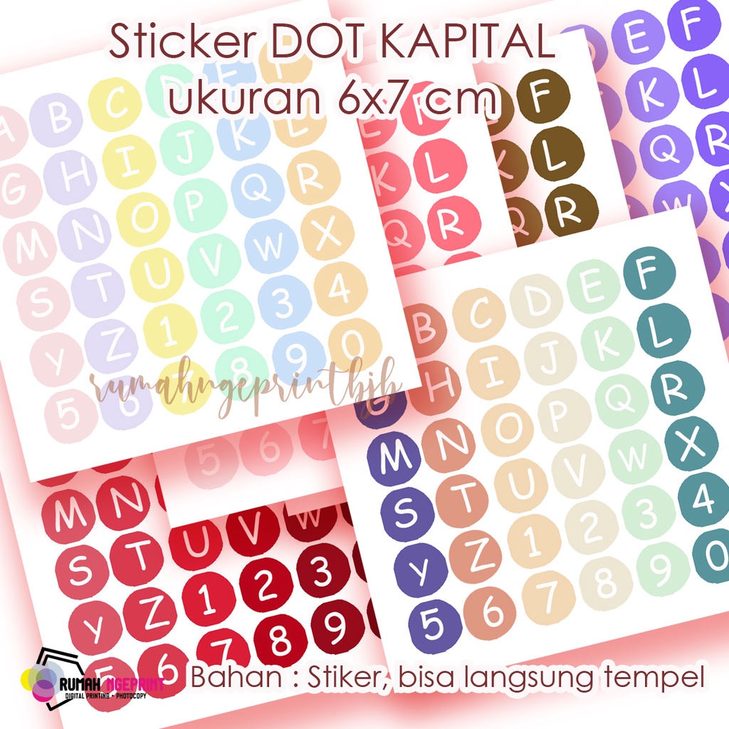 

[KAP] KAPITAL STICKER ALFABET DOTS PASTEL