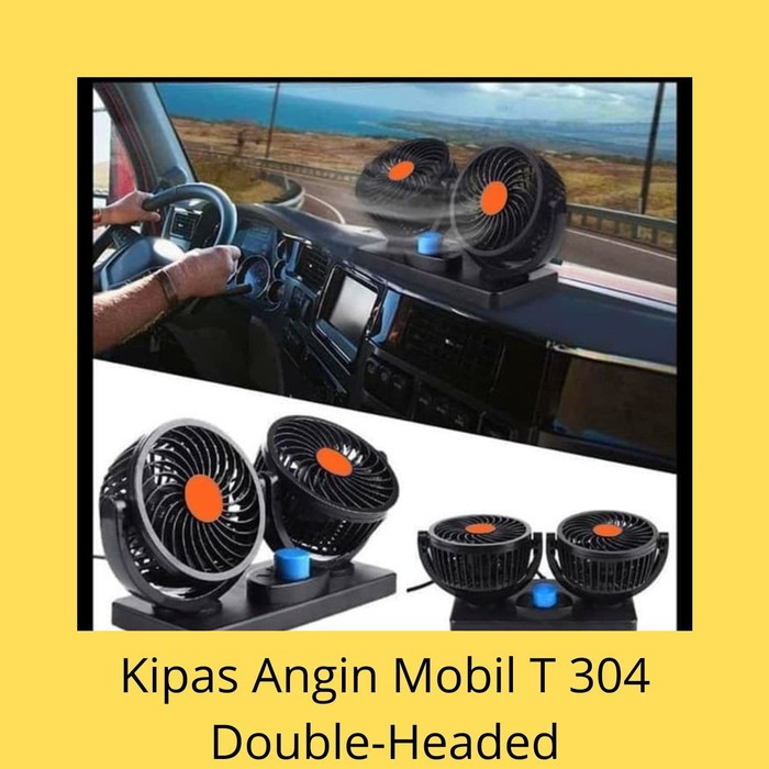 T304 Kipas Angin Mobil Double Headed Fan / Kipas Angin Mobil