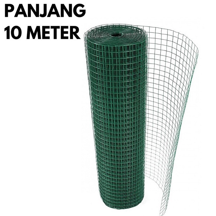 KAWAT LOKET PVC RAM AYAKAN 1/2&quot; 10M KANDANG TAMBAK/Kawat loket hijau anti karat Kawat kandang Ayakan