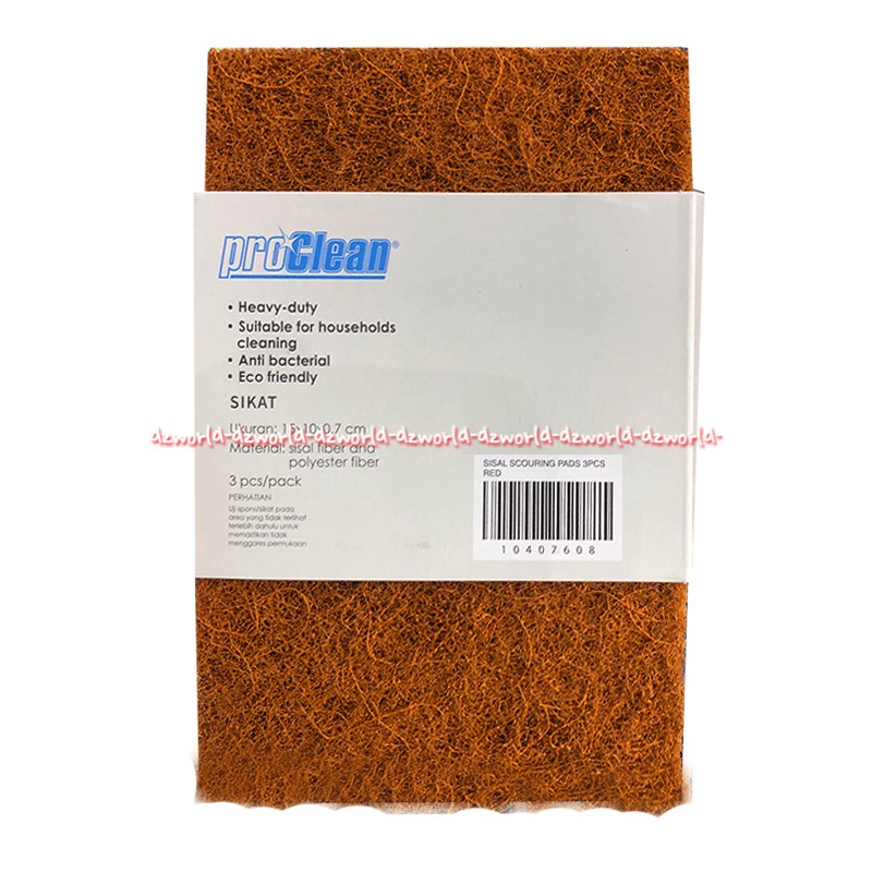 Proclean Sisal Scouring Pads Alat Sponge Heavy Duty Scrub Sponge Cuci Piring Bahan Tali Sisal Jerami